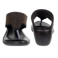 Stepee Fancy and comfortable swarovski slipper - 40, Black