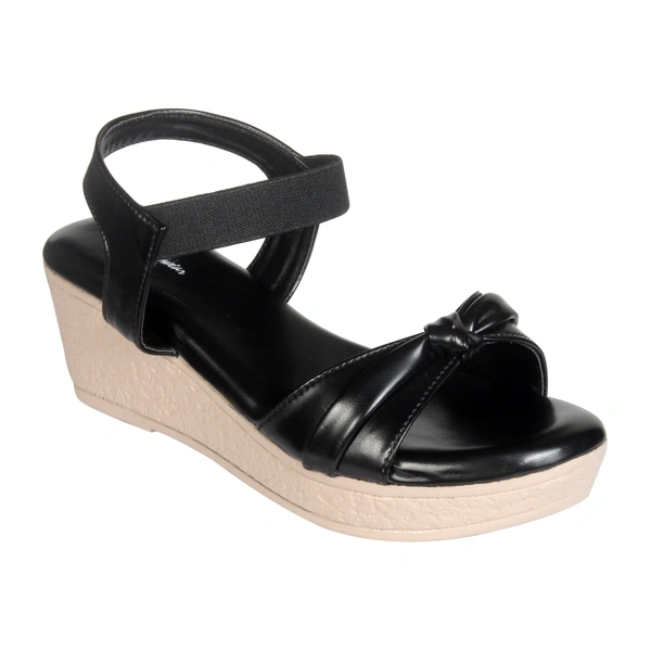 Stepee Cute knot look sandal - 40, Black