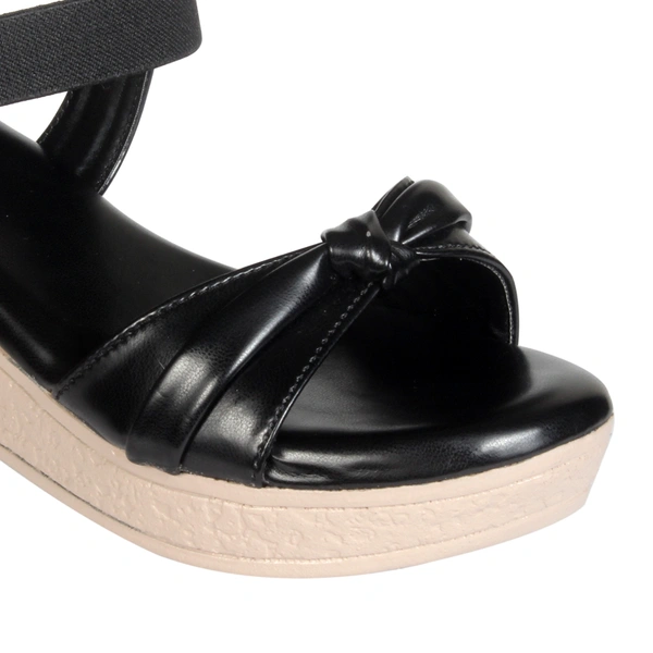 Stepee Cute knot look sandal - 40, Black