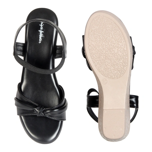 Stepee Cute knot look sandal - 40, Black