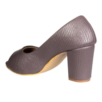 Stepee Textured block heel front open belly - 37, Cafe Royale