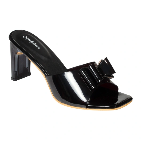 Stepee Beautiful high heel slipper - 36, Black