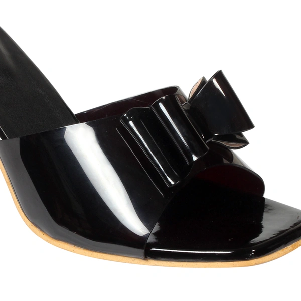 Stepee Beautiful high heel slipper - 36, Black