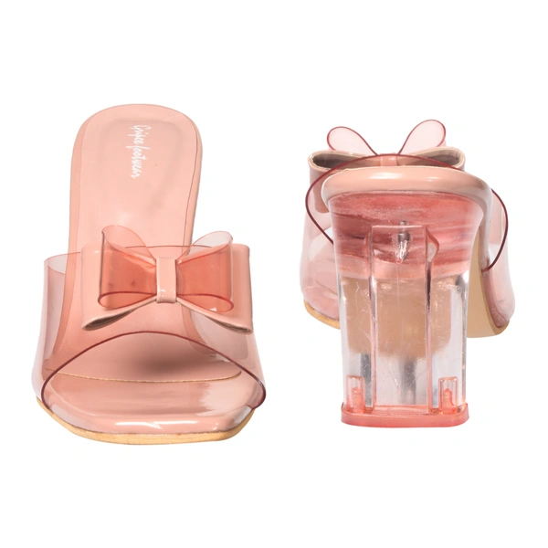 Stepee Beautiful high heel slipper - 37, Sea Pink