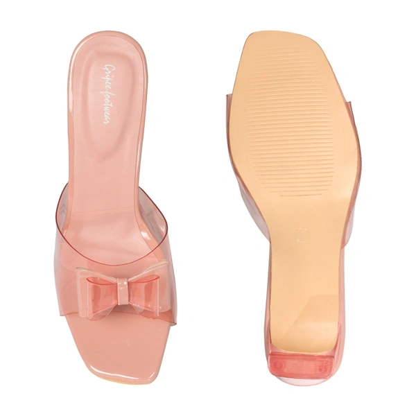 Stepee Beautiful high heel slipper - 37, Sea Pink