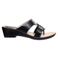 Stepee Soft and simple short heel slipper - 38, Black