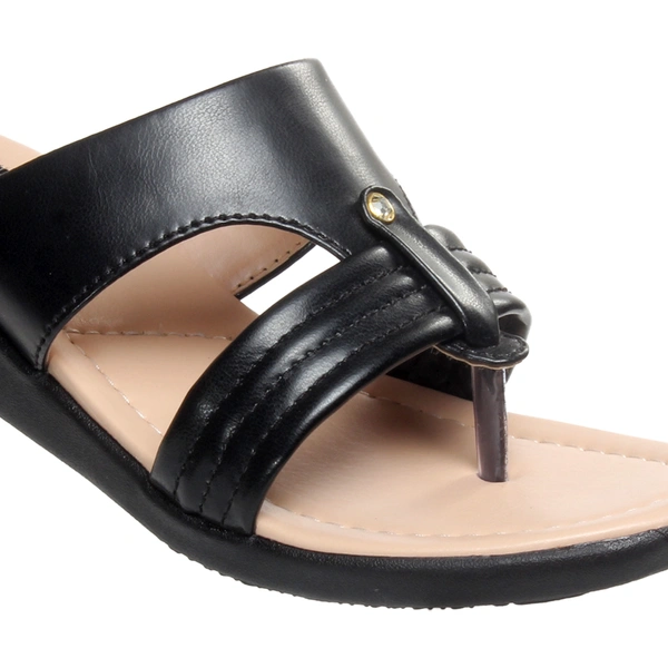 Stepee Soft and simple short heel slipper - 38, Black