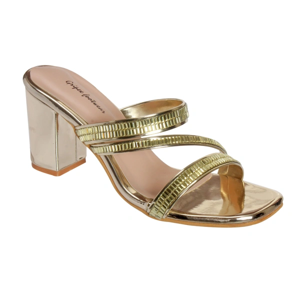 Stepee Shiny multistrap party wear slipper - 41, Winter Hazel