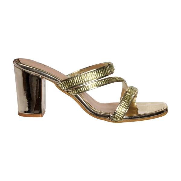 Stepee Shiny multistrap party wear slipper - 41, Winter Hazel