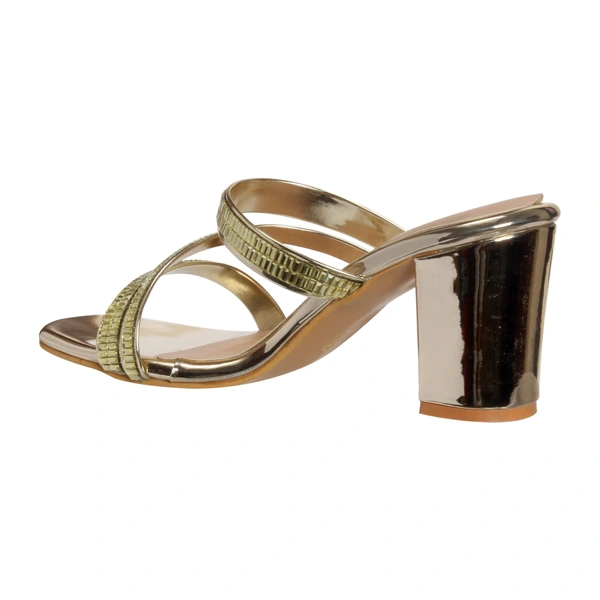 Stepee Shiny multistrap party wear slipper - 41, Winter Hazel