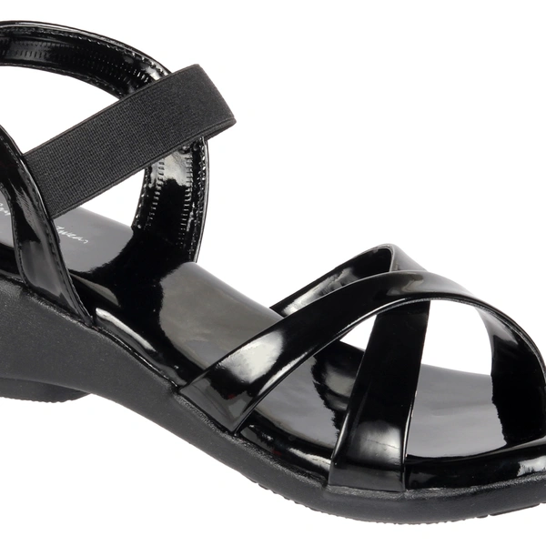 Stepee Criss cross style sandal - 37, Black