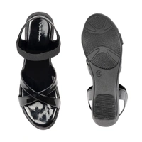 Stepee Criss cross style sandal - 37, Black