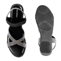 Stepee Criss cross style sandal - 40, Mountain Mist