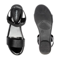 Stepee Sober strap look sandal - 40, Black