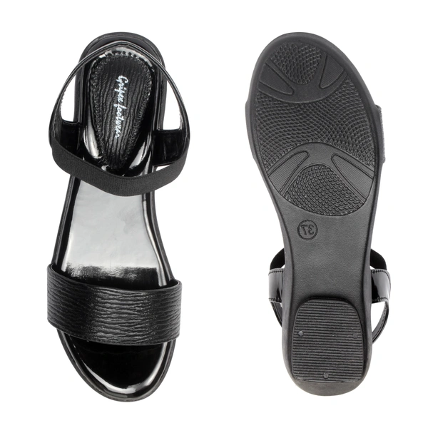 Stepee Sober strap look sandal - 40, Black