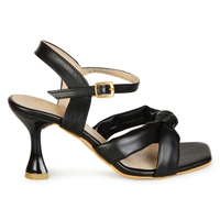 Stepee Cross style beautiful sandal - 36, Black