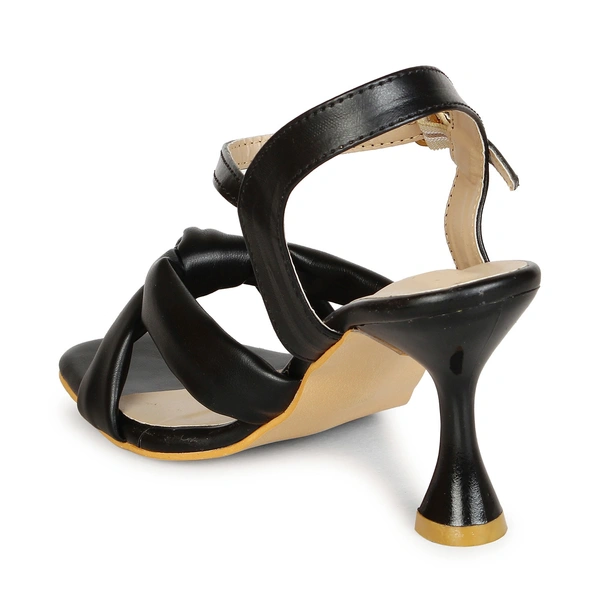 Stepee Cross style beautiful sandal - 36, Black