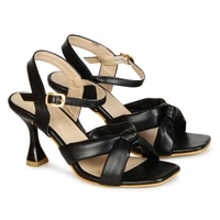 Stepee Cross style beautiful sandal - 36, Black