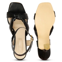 Stepee Cross style beautiful sandal - 36, Black