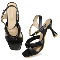 Stepee Cross style beautiful sandal - 36, Black