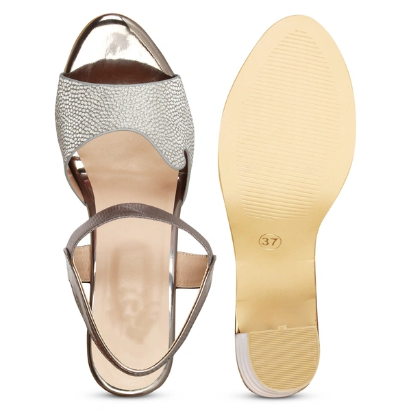 Stepee Shimmery party wear sandal - 38, Nobel