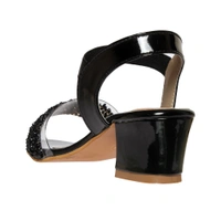 Stepee Elegant glittery sandal in short heel - 32, Black