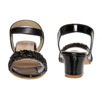 Stepee Elegant glittery sandal in short heel - 32, Black