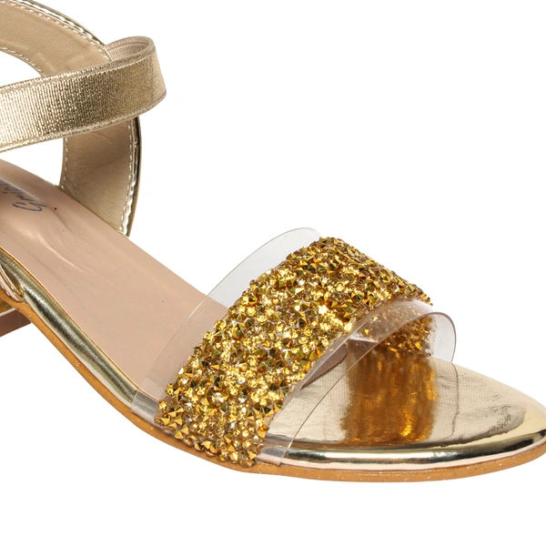 Stepee Elegant glittery sandal in short heel - 31, Laser