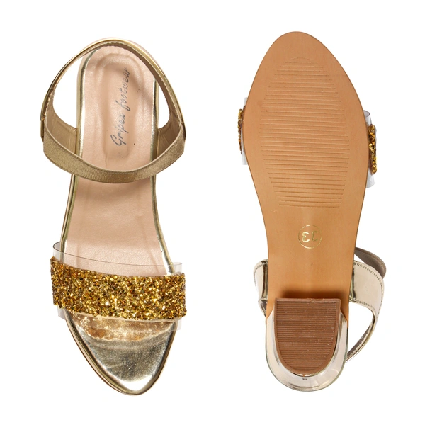 Stepee Elegant glittery sandal in short heel - 31, Laser