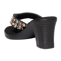 Stepee Elegant stud look slipper - 38, Black