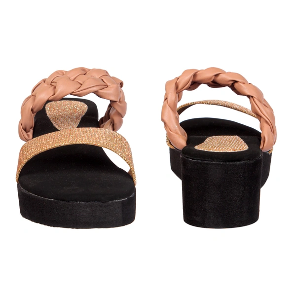Stepee Adorable glitter and knot strap slipper - 37, Petite Orchid