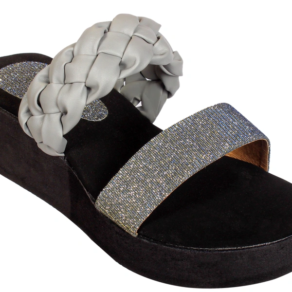 Stepee Adorable glitter and knot strap slipper - 40, Zorba