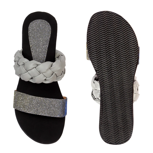 Stepee Adorable glitter and knot strap slipper - 40, Zorba