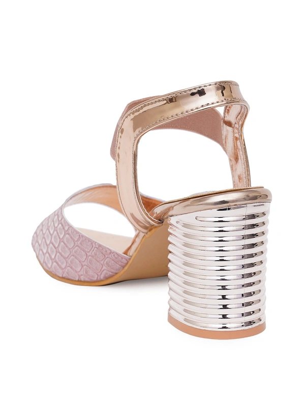 Stepee Trendy shimmer strap sandal - 37, Beauty Bush