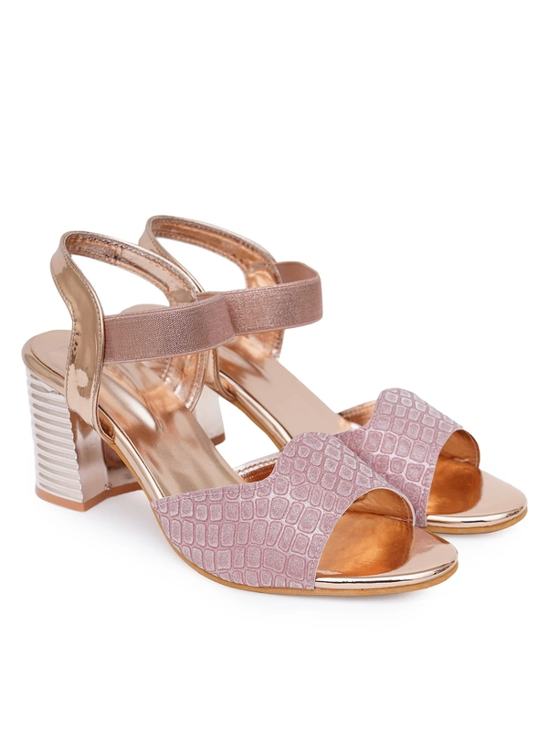 Stepee Trendy shimmer strap sandal - 37, Beauty Bush