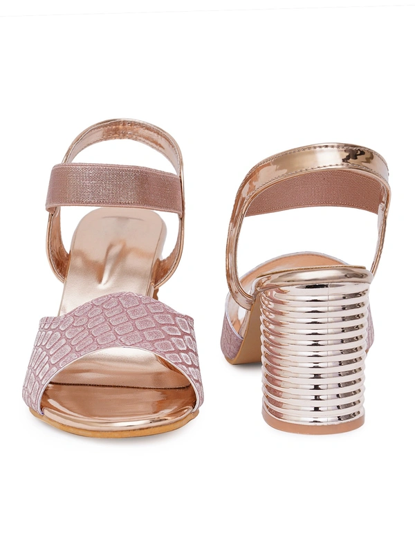 Stepee Trendy shimmer strap sandal - 37, Beauty Bush