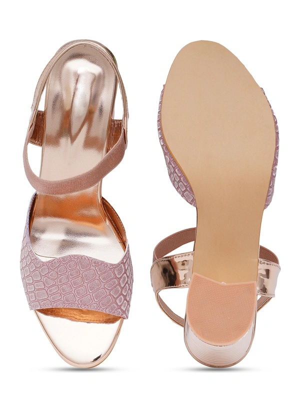 Stepee Trendy shimmer strap sandal - 37, Beauty Bush