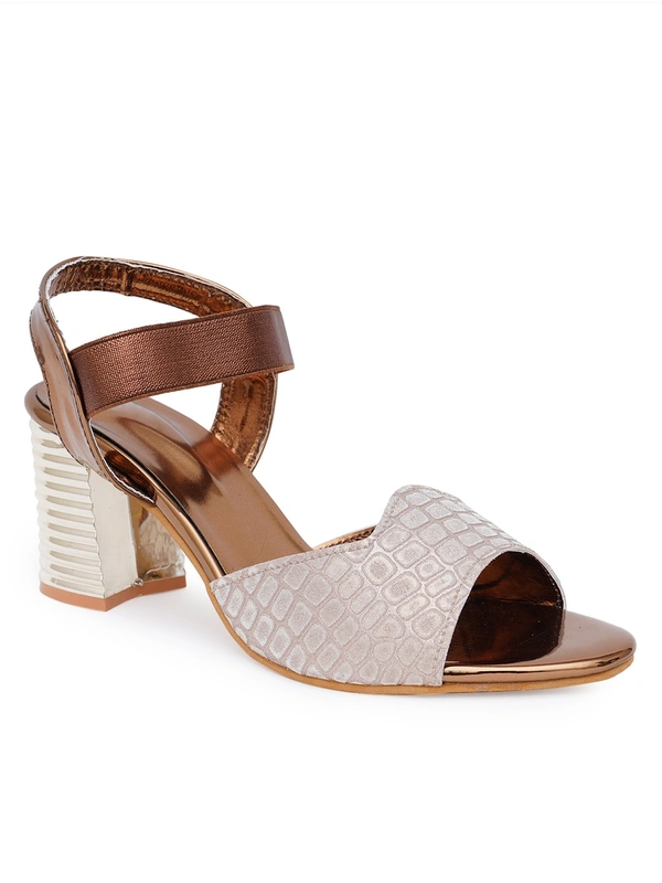 Stepee Trendy shimmer strap sandal - 37, Mule Fawn