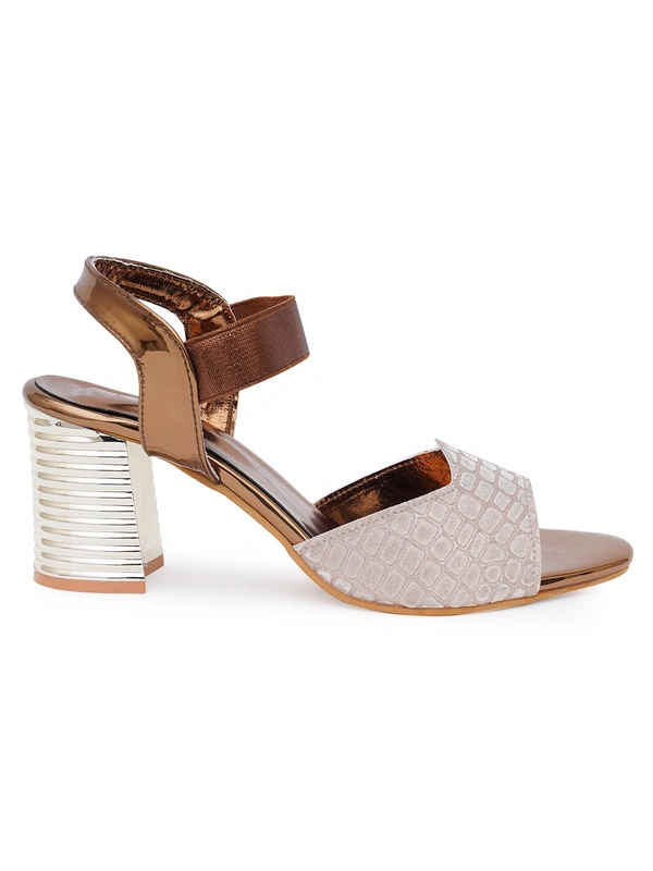 Stepee Trendy shimmer strap sandal - 37, Mule Fawn