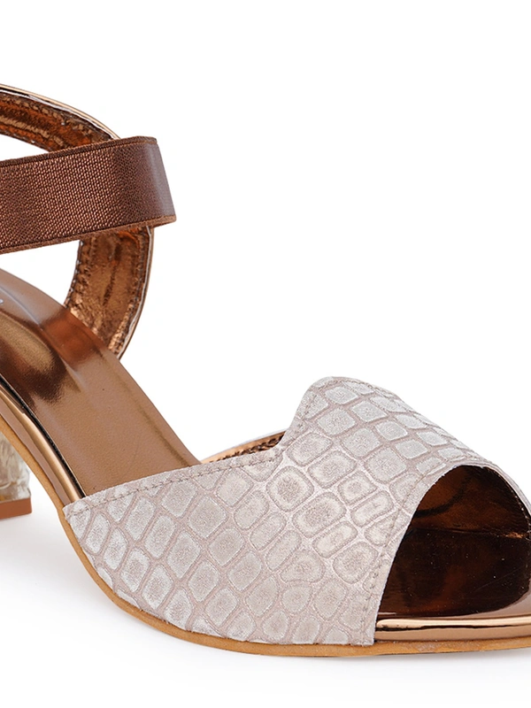 Stepee Trendy shimmer strap sandal - 37, Mule Fawn