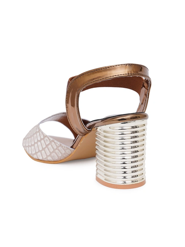 Stepee Trendy shimmer strap sandal - 37, Mule Fawn