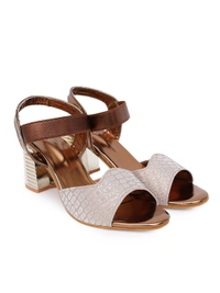 Stepee Trendy shimmer strap sandal - 37, Mule Fawn