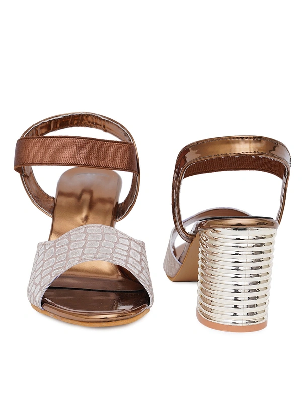 Stepee Trendy shimmer strap sandal - 37, Mule Fawn