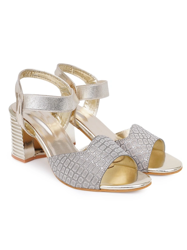 Stepee Trendy shimmer strap sandal - 37, Almond