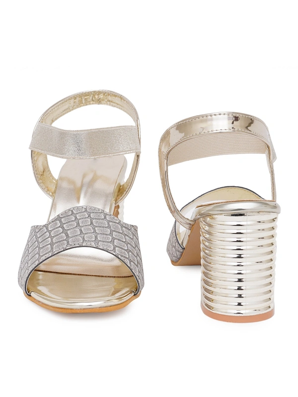 Stepee Trendy shimmer strap sandal - 37, Almond