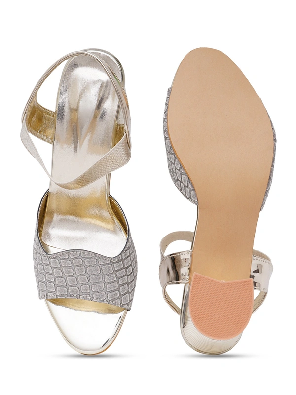 Stepee Trendy shimmer strap sandal - 37, Almond