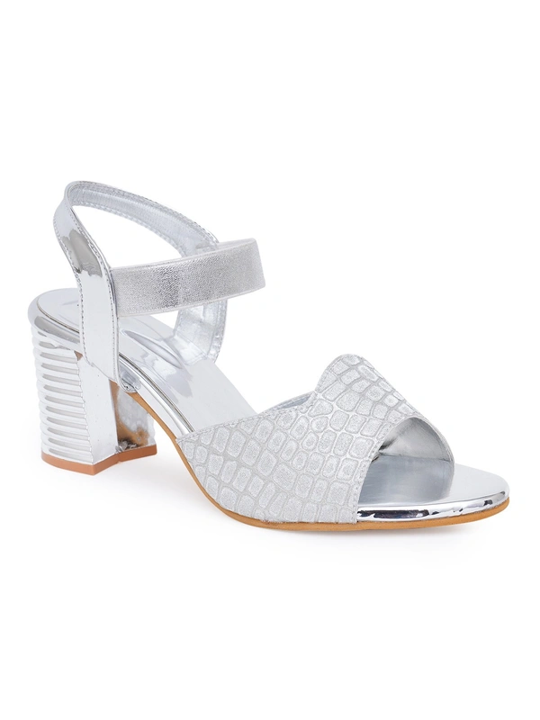 Stepee Trendy shimmer strap sandal - 37, Silver