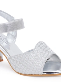 Stepee Trendy shimmer strap sandal - 37, Silver