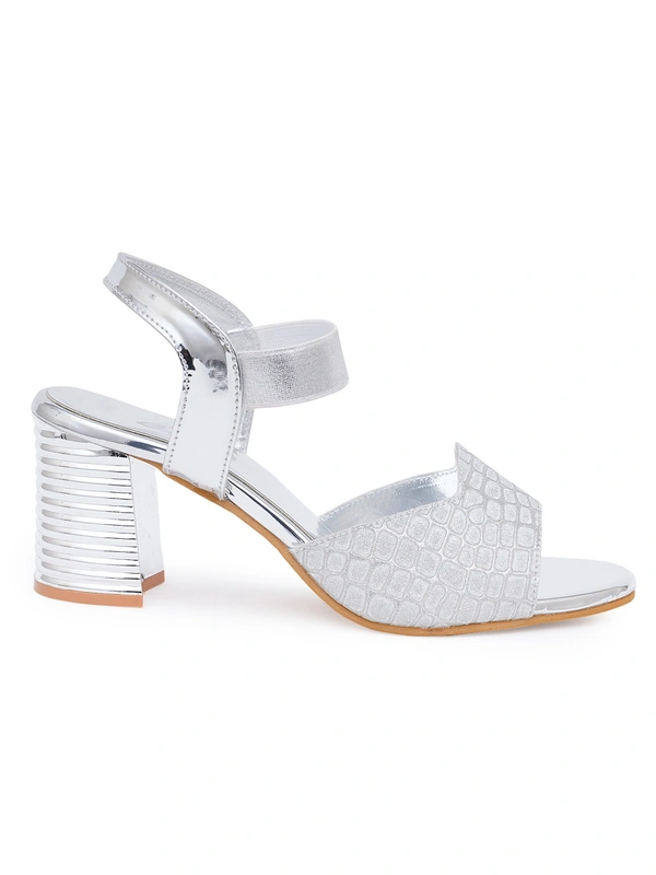Stepee Trendy shimmer strap sandal - 37, Silver