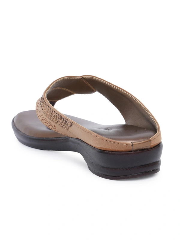 Stepee Basic pattern slipper in cushioned sole - 37, Bourbon